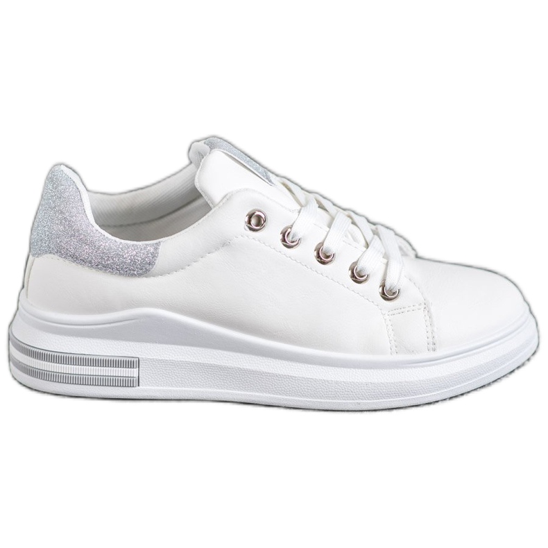 SHELOVET Adidași din piele ecologică alb