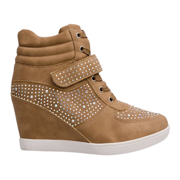 Adidași Adidași pe cizme cu pană 3188 Kaki multicolor verde