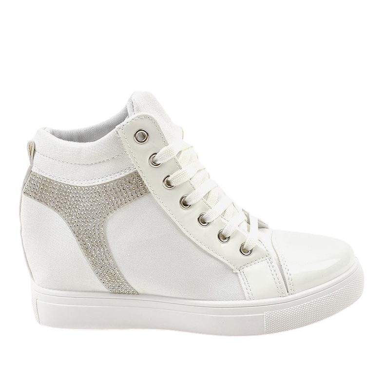 Adidași albi cu paiete AN2959