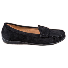 Sixth Sense Mocasini din piele de căprioară negru Sixth Sense Mocasini din piele de căprioară negru