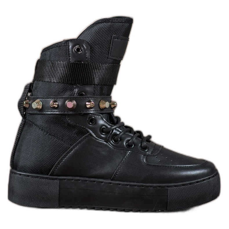 Diamantique Cizme Negre Înalte negru