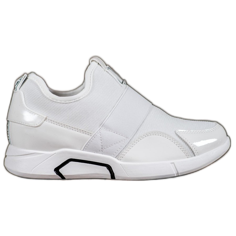 Ideal Shoes Adidași adezivi de modă alb