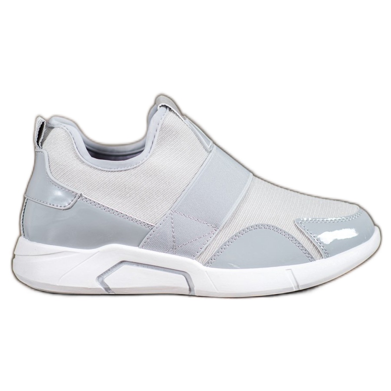 Ideal Shoes Adidași adezivi de modă gri