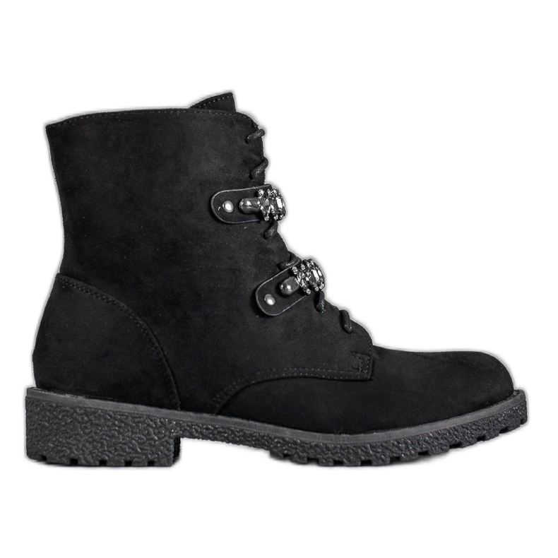 Bestelle Trappers With Crystals negru