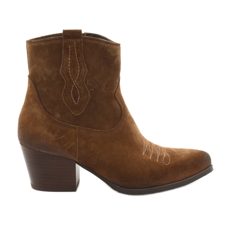 Cizme de cowboy Gamis 3837 din piele de căprioară maro