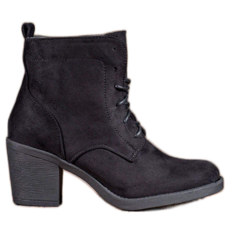 Nio Nio Cizme confortabile cu toc înalt negru Nio Nio Cizme confortabile cu toc înalt negru