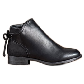 Abloom Cizme din piele ecologică cu arc negru