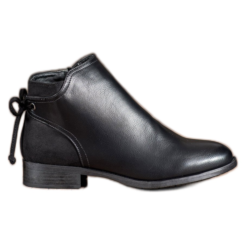 Abloom Cizme din piele ecologică cu arc negru