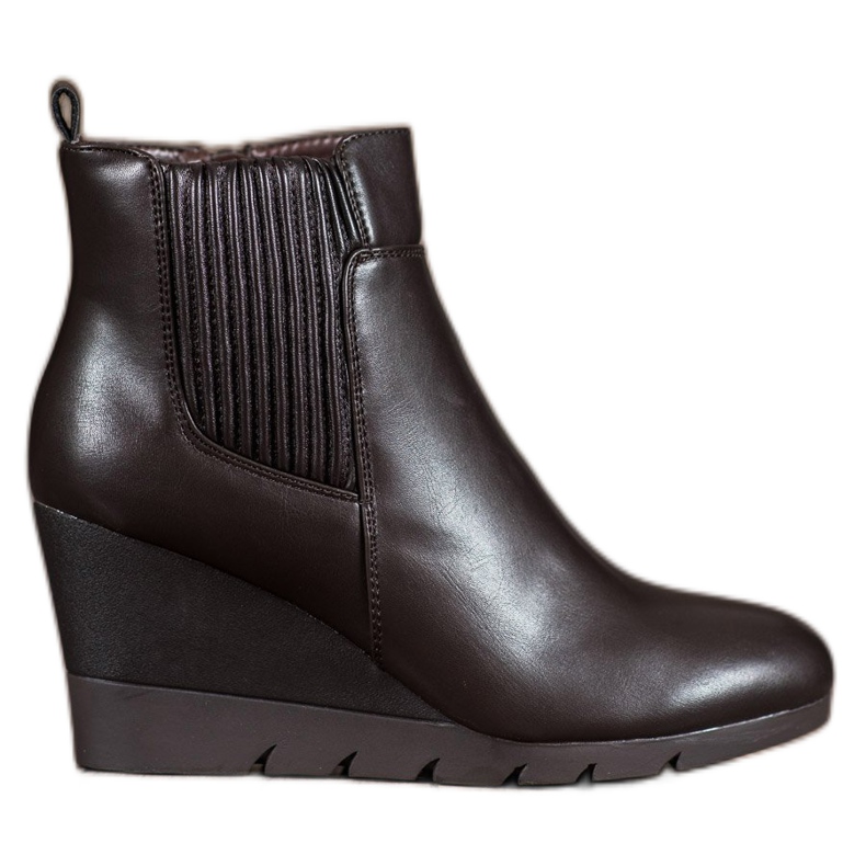 SHELOVET Cizme cu pană maro