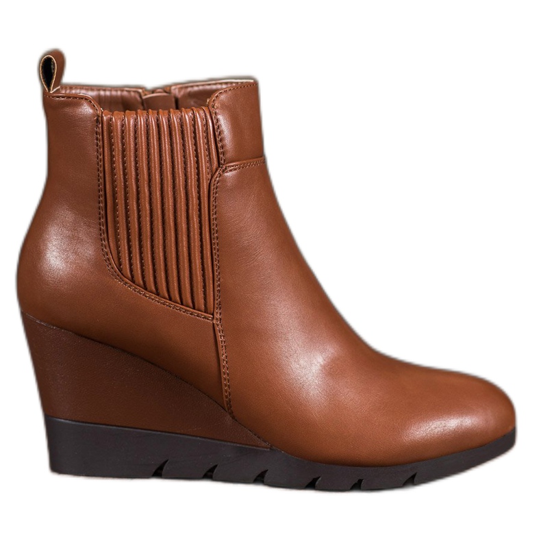 SHELOVET Cizme cu pană maro SHELOVET Cizme cu pană maro