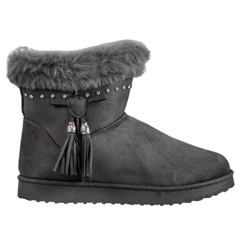 SHELOVET Mukluki Cu Cristale gri