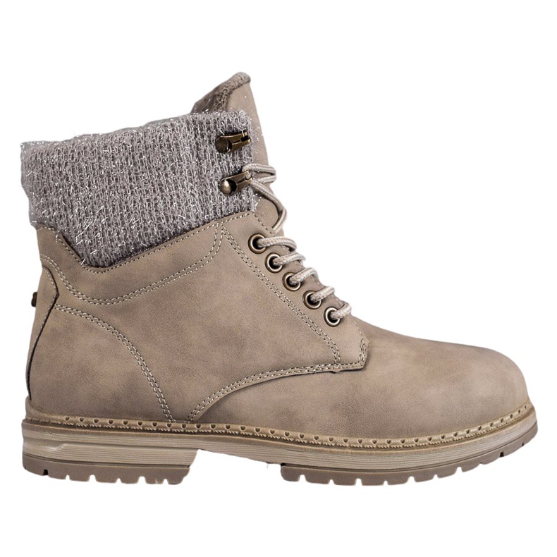 SHELOVET Trappers With Glitter bej