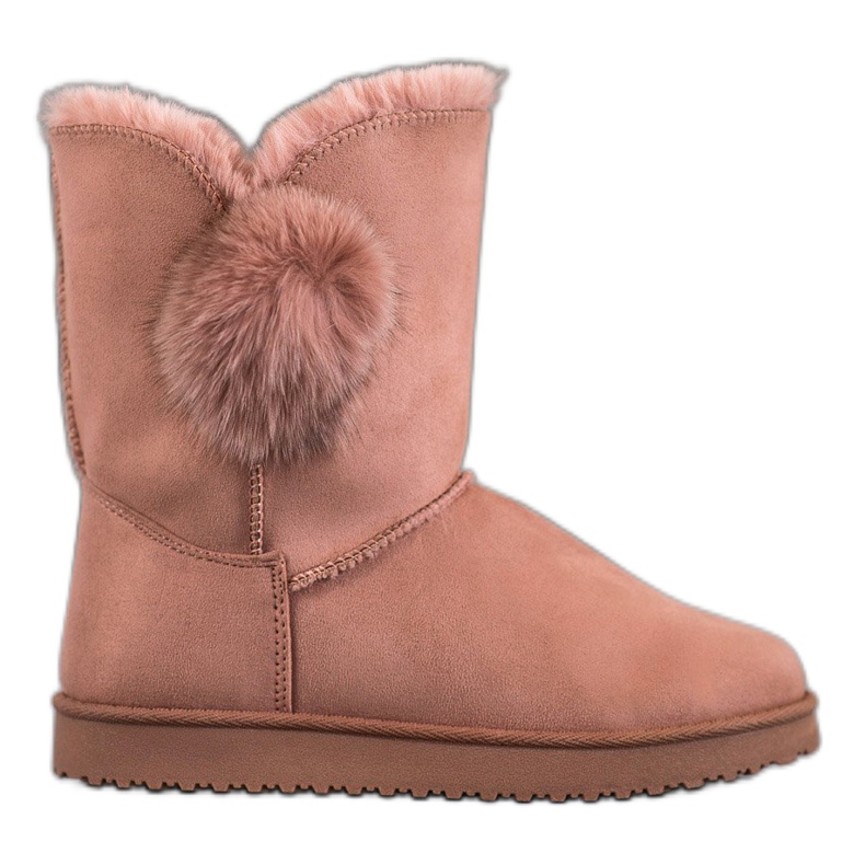 SHELOVET Mukluki Cu Pompom roz