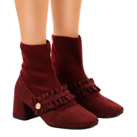 Pompe din velur roșu pe stâlpul JM8118Y Pompe din velur roșu pe stâlpul JM8118Y