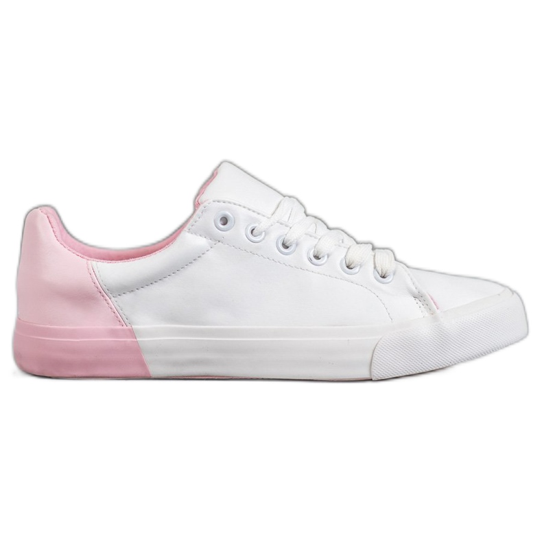 Bestelle Adidași din piele ecologică alb