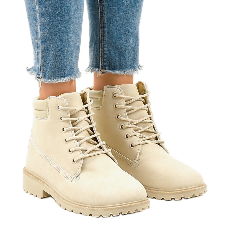 Cizme de drumeții bej fără izolație W-3033 Cizme de drumeții bej fără izolație W-3033