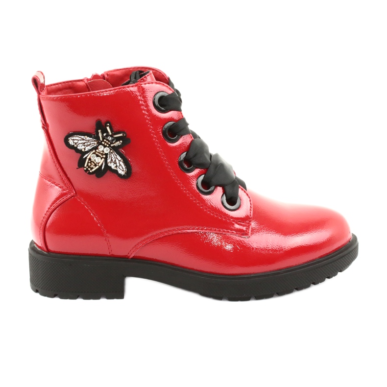 Cizme de lac Sergio Leone 530 negru roșu