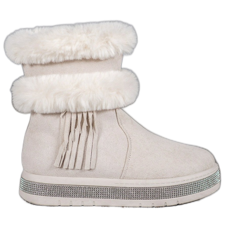 SHELOVET Ghete de zăpadă cu franjuri maro SHELOVET Ghete de zăpadă cu franjuri maro