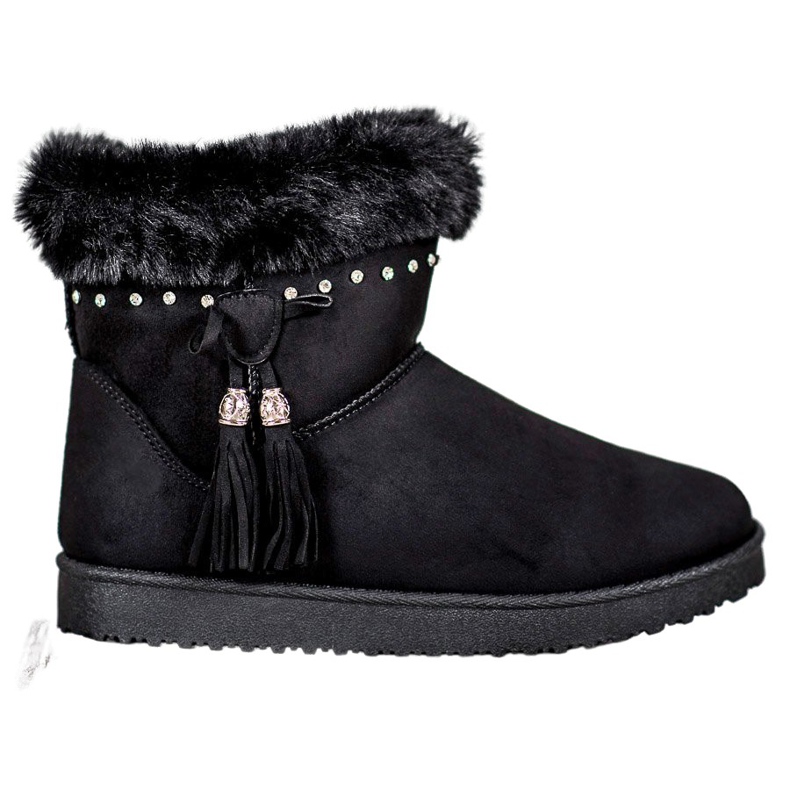 SHELOVET Mukluki Cu Cristale negru