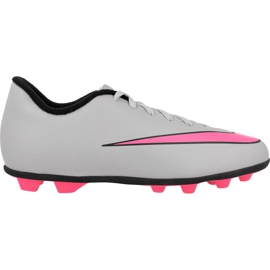 Ghete de fotbal Nike Mercurial Vortex Ii FG-R Jr 651642-060 gri alb