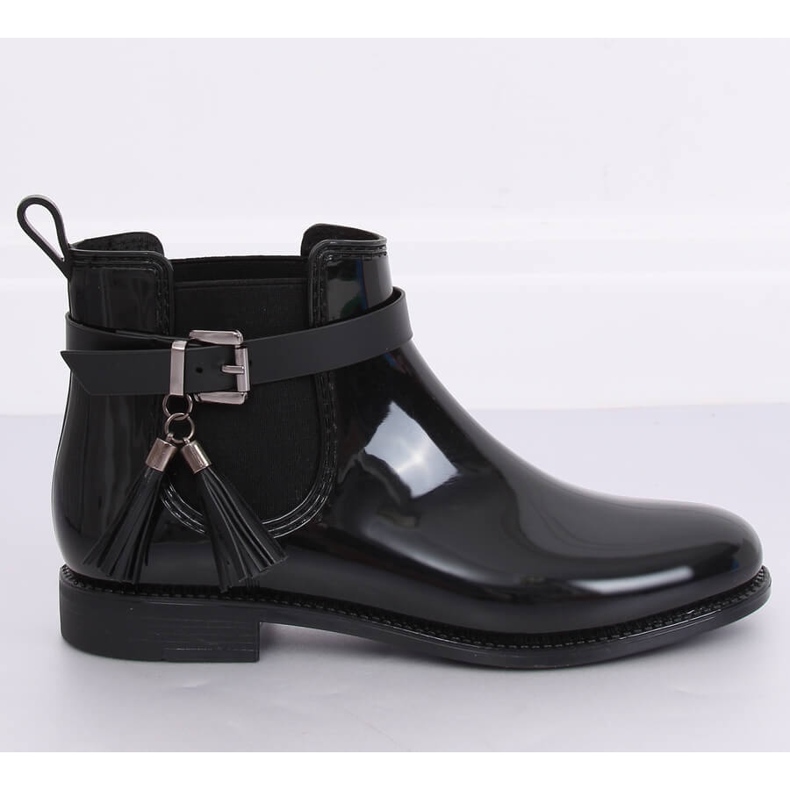 Cizme Jodhpur pentru femei Black Galoshes negru PT-119 Negru II