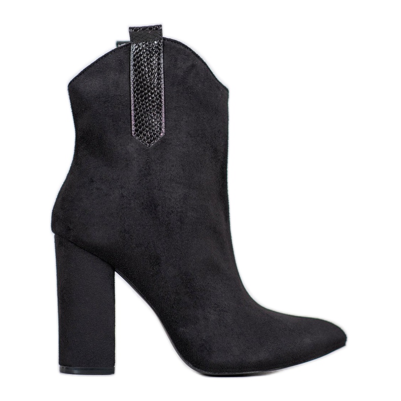 Cizme de cowboy din piele de căprioară VICES negru