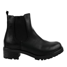 Cizme negre pe stâlp cu un Z105 elastic negru