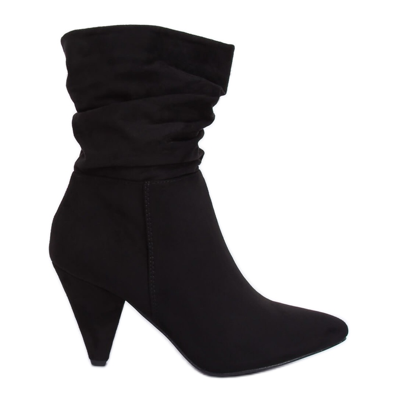 Cizme negre cu toc înalt F027 Negru Cizme negre cu toc înalt F027 Negru