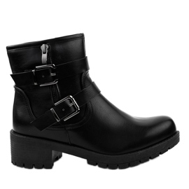 Cizme negre cu catarame 9996-5 negru Cizme negre cu catarame 9996-5 negru