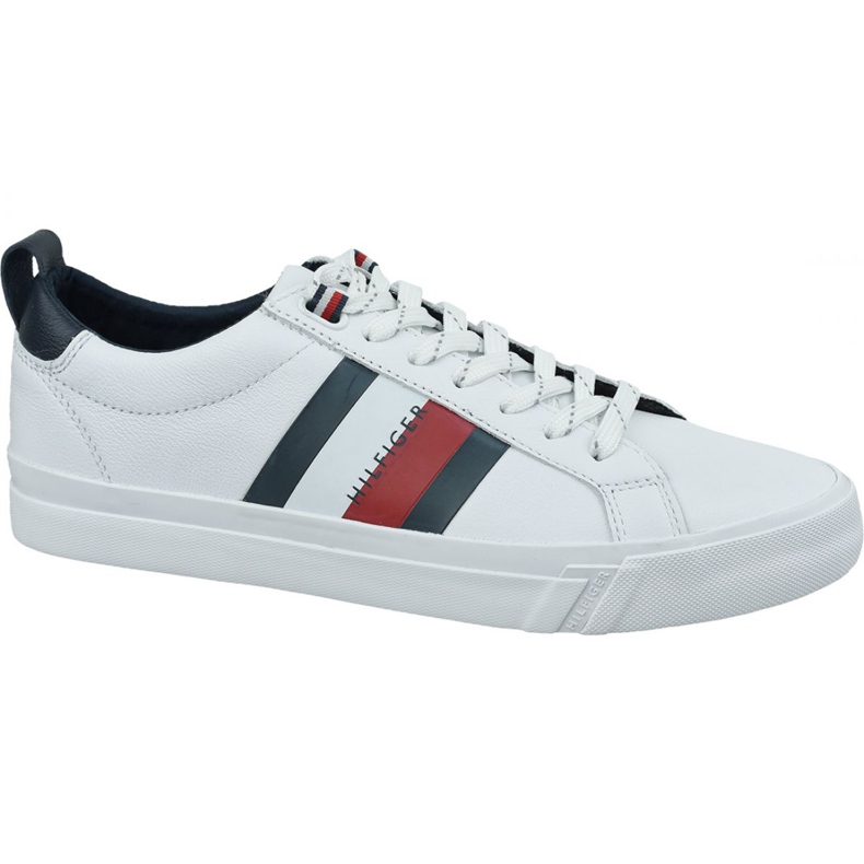 Încălțăminte Tommy Hilfiger Flag Detail Sneaker din piele M FM0FM02576-YBR alb