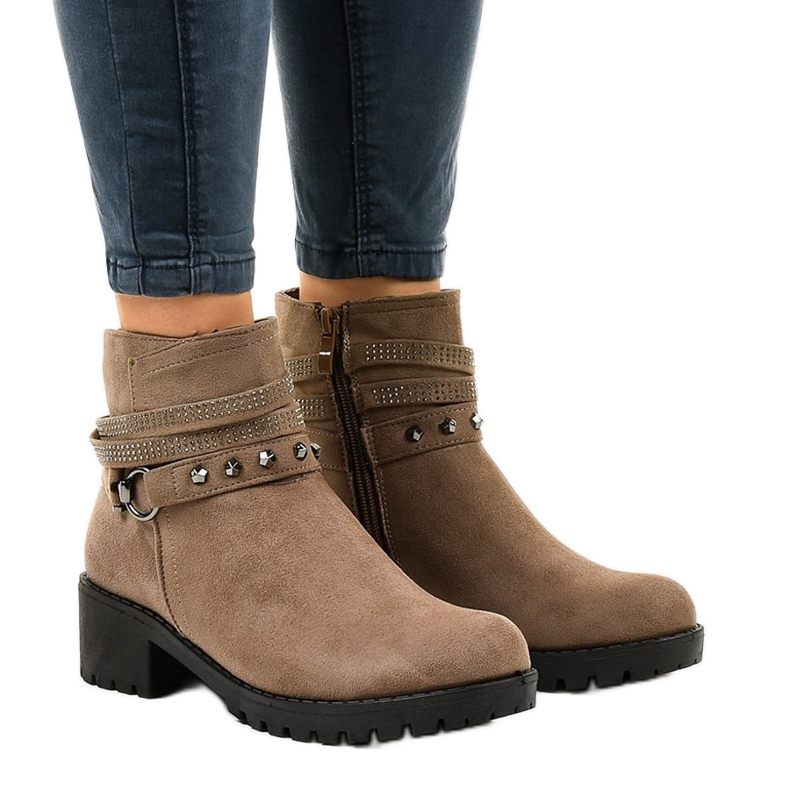 Cizme cu toc înalt din piele de căprioară verde L3058-29 multicolor Cizme cu toc înalt din piele de căprioară verde L3058-29 multicolor
