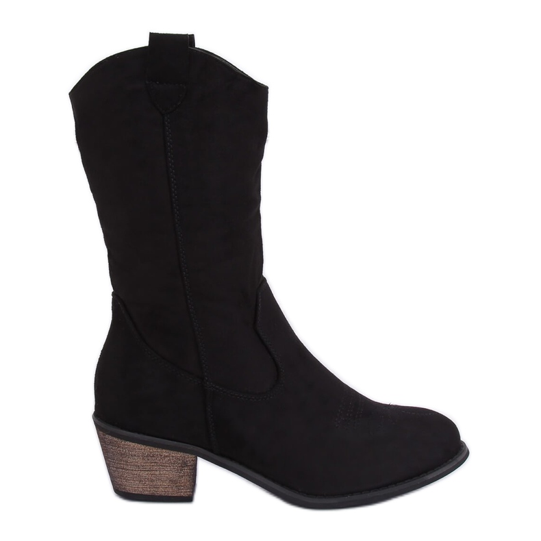 Cizme de cowboy negre CM-9M1-1 negre negru Cizme de cowboy negre CM-9M1-1 negre negru