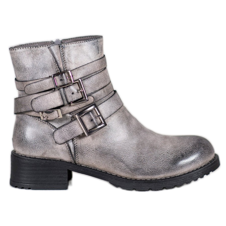 SHELOVET Cizme gri clasice