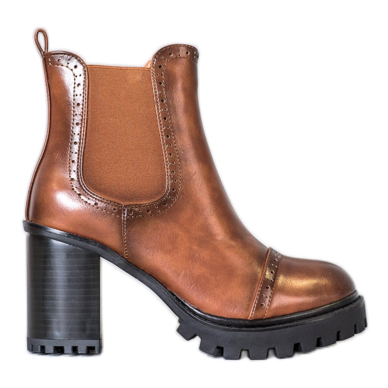 Seastar Cizme de alunecare pe platformă maro