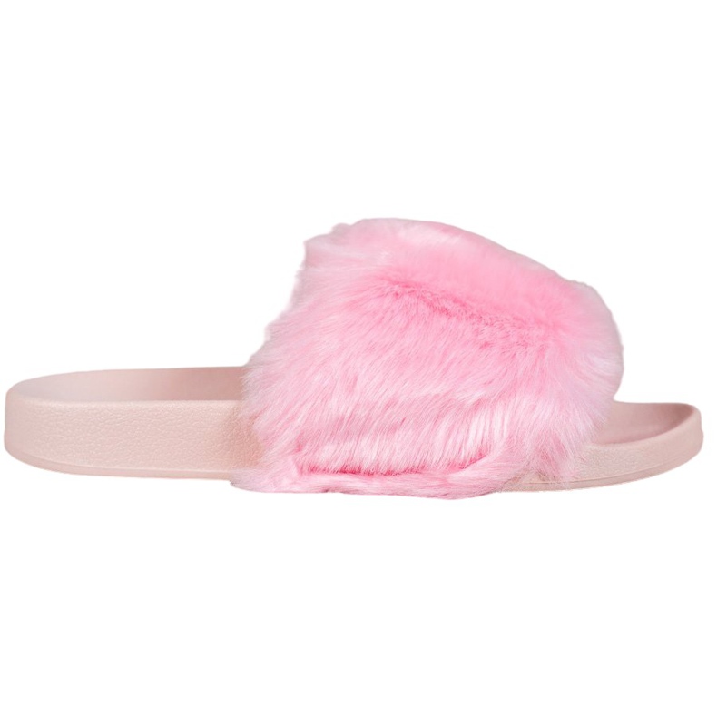Bona Papuci Cu Blana roz