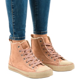 Adidași cu izolație roz T-040 negru