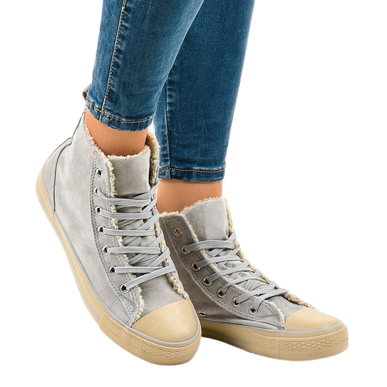 Adidași cu izolație gri T-040