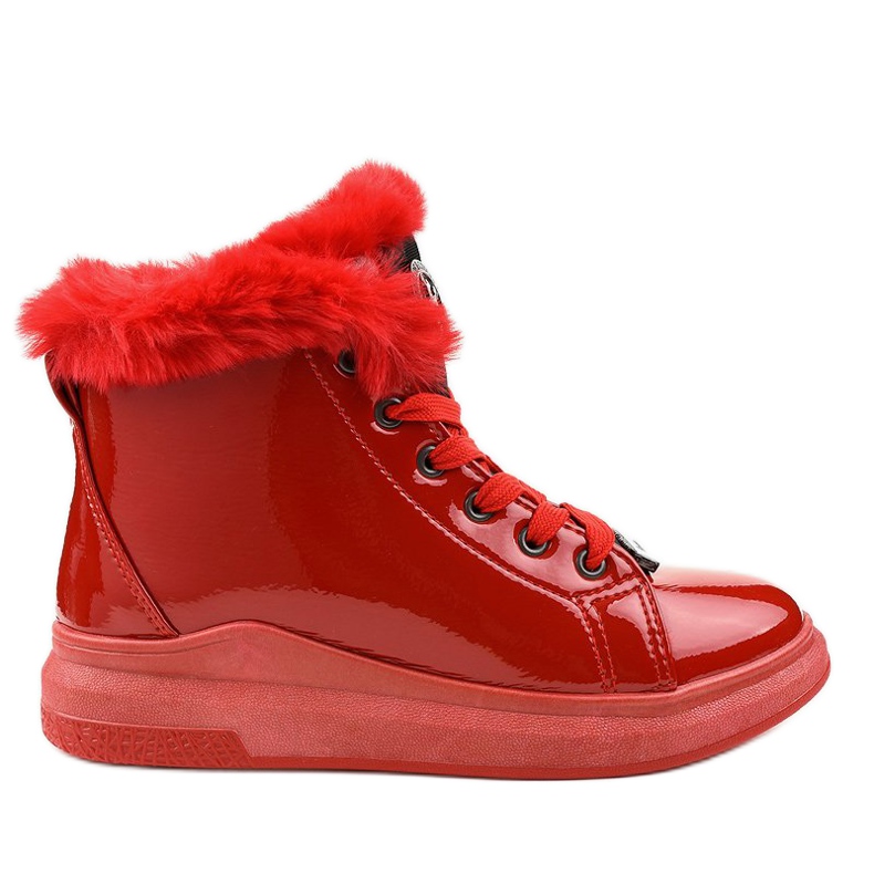 Adidași lăcați roșii calzi TL135-10 roșu