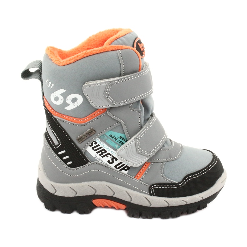 Cizme American Club cu membrană gri RL34 negru portocale