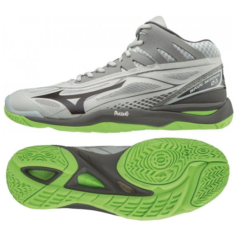 Pantofi Mizuno Wave Mirage 2.1 Mid M X1GA187037 gri nuanțe de gri