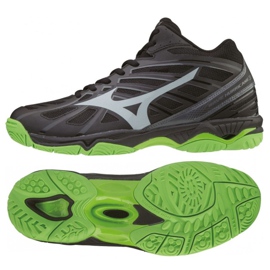 Mizuno Wave Hurricane 3 Mid M V1GA174537 negru negru