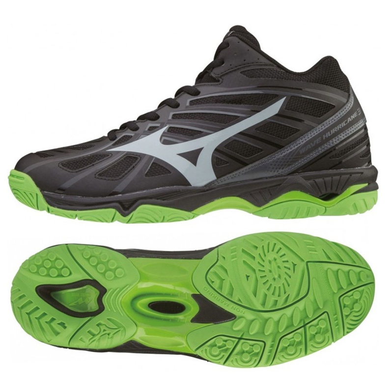 Mizuno Wave Hurricane 3 Mid M V1GA174537 negru negru