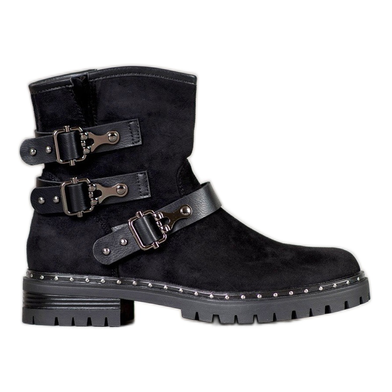 Lovery Muncitori din piele de căprioară negru