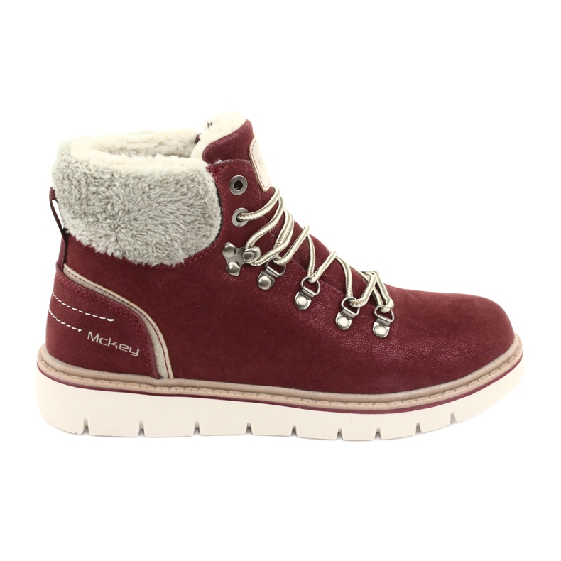 Cizme de iarnă cu șiret MCKEY 1072 maro multicolor gri