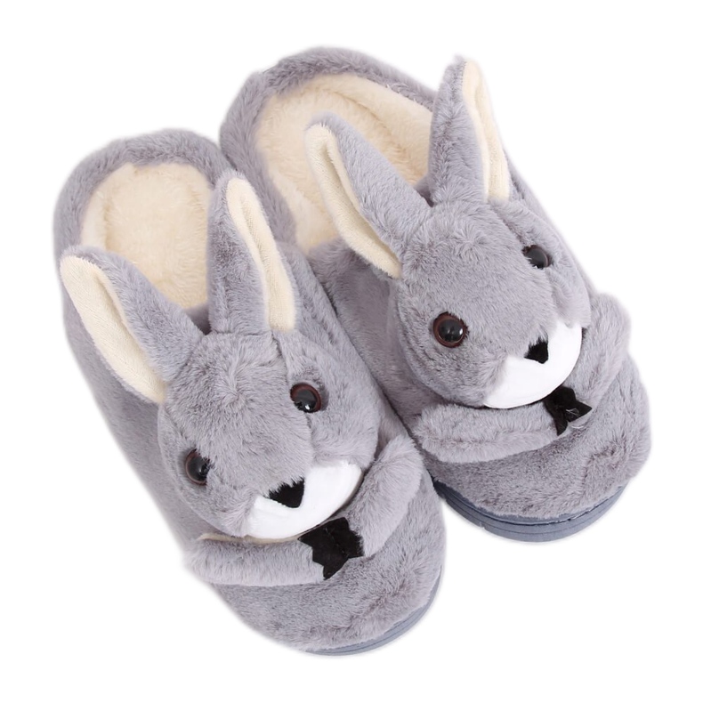 Papuci gri iepurași gri MA17 Gri