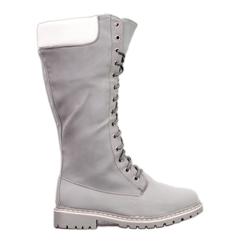 Seastar Cizme cu cordon cald gri