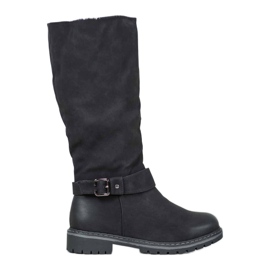Super Me Cizme cu piele de oaie negru Super Me Cizme cu piele de oaie negru