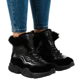 Adidași negri cu izolație LS-2062 negru