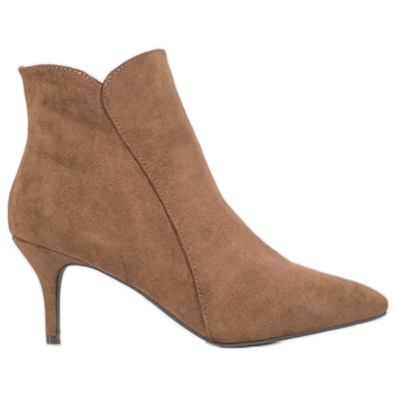 Kylie Ghete din piele de căprioară pe toc înalt maro