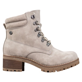 Goodin Cizme bej cu piele de oaie Goodin Cizme bej cu piele de oaie